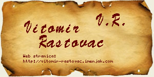 Vitomir Rastovac vizit kartica